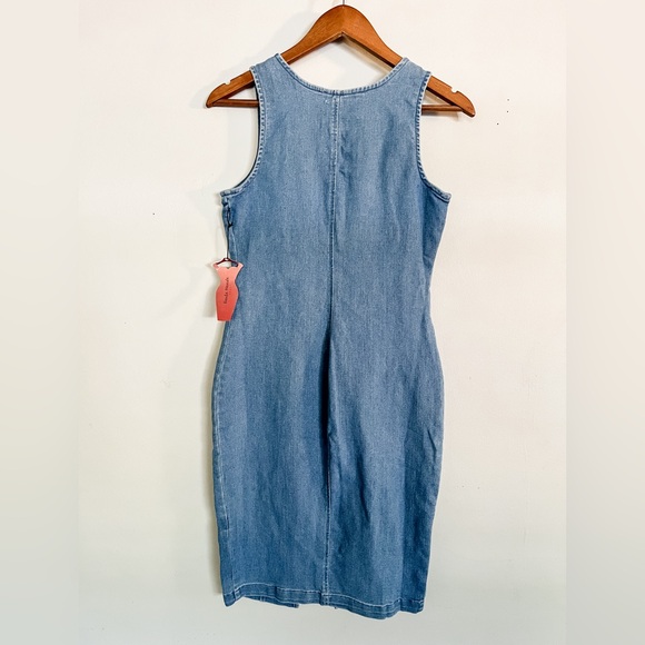 Denim dress with full front zipper size small - Picture 2 of 3